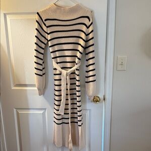 Lulu's Cream Ribbed Knit Sweater